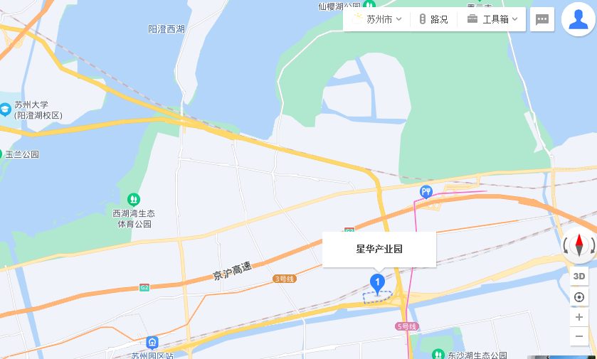 公司区位图（苏州工业园区唯亭双马街2号星华产业园）